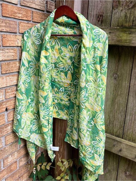 aerie Other - aerie Green Floral Swim Sarong